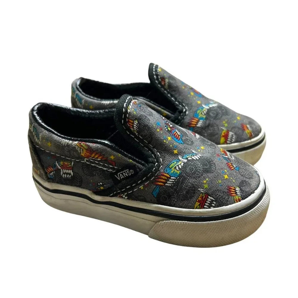 Vans Sz 4 Monster Truck Slip-On Sneakers Shoes
